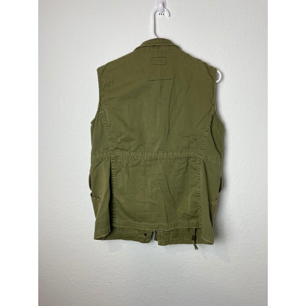 Current/Elliott Vest Womens 0 XS Olive Green The Leisure Military Utility 4393 - Picture 5 of 7